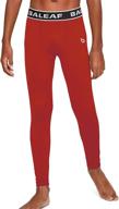 👖 baleaf youth compression pants: base layer leggings for boys/girls - perfect for yoga, sports, running & training logo