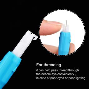 img 3 attached to 🧵 Effortless Sewing Made Easy: Automatic Needle Threader & Inserter - 6 Piece Set