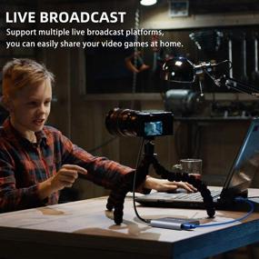img 2 attached to 🎮 MYPIN Захват видеоигр HDMI 4K 60 кадров в секунду, портативный игровой устройство Live Gamer с поддержкой 4K Full HD 1080P 60 кадров в секунду через USB3.0 за счет ультранизкой задержки для записи и стриминга Xbox, Playstation, Nintendo Switch - включая аудио и видео