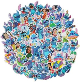 img 4 attached to 🌺 Lilo & Stitch Laptop Stickers, Car Bumper Stickers, Motorcycle Bicycle Luggage Decal Graffiti Patches Skateboard Stickers for Teens - 50PCS (Lilo & Stitch) - Vibrant Designs and Durable Quality