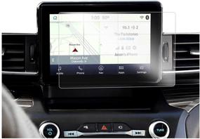 img 4 attached to Лучшие оценки RUIYA подходят для 2020 2021 года Ford Explorer SYNC 3 8 дюймов навигационные экраны управления - 2PCS PET Пластиковый центр сенсорный HD кристально чистый пленка защиты встроенной навигационной системы.