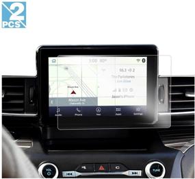 img 3 attached to Лучшие оценки RUIYA подходят для 2020 2021 года Ford Explorer SYNC 3 8 дюймов навигационные экраны управления - 2PCS PET Пластиковый центр сенсорный HD кристально чистый пленка защиты встроенной навигационной системы.