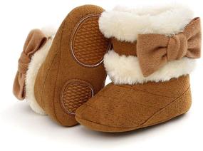 img 4 attached to COSANKIM Warm Winter Snow Booties for Newborn Baby 👶 Girls and Boys - Soft Anti-Slip Sole, Toddler Infant Prewalker Shoes