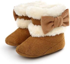 img 2 attached to COSANKIM Warm Winter Snow Booties for Newborn Baby 👶 Girls and Boys - Soft Anti-Slip Sole, Toddler Infant Prewalker Shoes