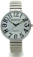 🕰️ wincci men's & ladies' jumbo big numbers elastic fashion watch: stunning style & comfort logo