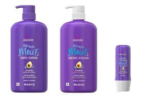 img 1 attached to Aussie Moist Shampoo and Conditioner, 29.2 oz Pump, Set with 3 Minute Miracle Moist, 8 oz