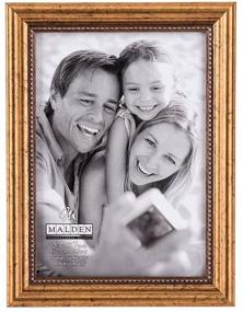 img 3 attached to Malden International Designs 5x7 Gold Classic Wood Picture Frame