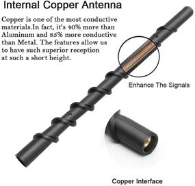 img 4 attached to 🔧 Durable Spiral Antenna Replacement for Chevy Silverado & GMC Sierra (2009-2021) - Car Wash Resistant, 9-Inch Accessory