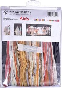 img 2 attached to 🧵 Thea Gouverneur - Counted Cross Stitch DIY Kit - Embroidery Kit - 544.05 - Pre-Sorted DMC Threads - America Design - Black Aida Fabric - 29.1 x 13.4inch