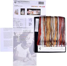 img 3 attached to 🧵 Thea Gouverneur - Counted Cross Stitch DIY Kit - Embroidery Kit - 544.05 - Pre-Sorted DMC Threads - America Design - Black Aida Fabric - 29.1 x 13.4inch