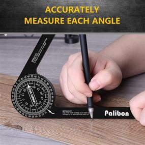 img 2 attached to 🔍 Palibon Precision Protractor for Carpenters