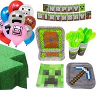 🎮 unleash creativity with the minecraft ultimate supplies decorations tableware set logo