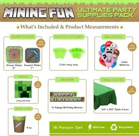 img 3 attached to 🎮 Unleash Creativity with the Minecraft Ultimate Supplies Decorations Tableware Set