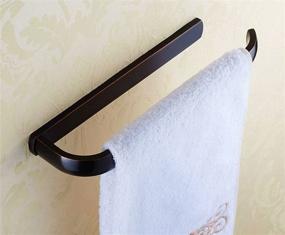 img 3 attached to Enhance Your Bathroom with ELLO&amp;ALLO Oil Rubbed Bronze Towel Bars: Wall Mounted Towel Holder with Rust Protection
