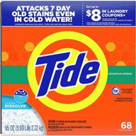 🏔️ tide mountain spring powder laundry detergent - 68 loads, 95 oz logo