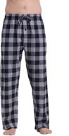 🔴 cotton flannel pajama pants in black and red gingham - men's sleep & lounge clothing логотип