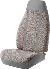 img 3 attached to 🔲 FIA TR48-19 GRAY Custom Fit Saddle Blanket Front Seat Cover – Bucket Seats in Gray