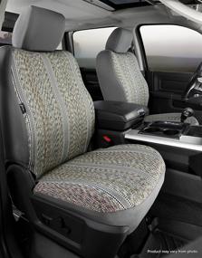 img 2 attached to 🔲 FIA TR48-19 GRAY Custom Fit Saddle Blanket Front Seat Cover – Bucket Seats in Gray