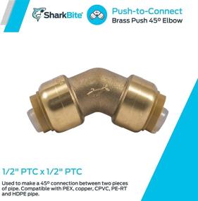 img 3 attached to 🔀 45 Degree Elbow 1/2 Inch RT LF: SharkBite U648LFA Push-to-Connect Fitting for PEX, Copper, and CPVC