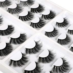 img 2 attached to 3D Natural False Eyelashes Pack - Wispy Soft Volume Fake Lashes Set with 8 Variety Styles