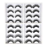 3d natural false eyelashes pack - wispy soft volume fake lashes set with 8 variety styles logo