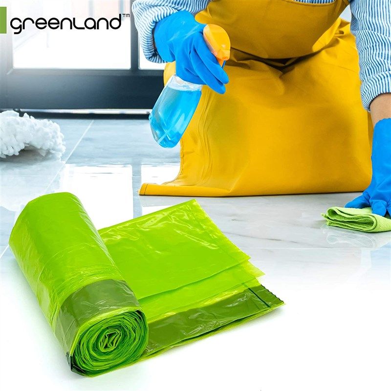 1.2 Gallon Small Trash bags Biodegradable, 4.5 L Trash Can, 150 Counts,  Green