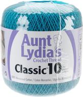 💙 get crafty with aunt lydia's bulk buy crochet cotton classic crochet thread size 10 (3-pack) peacock 154-856 - perfect for all of your crochet projects logo