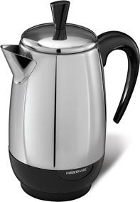 img 4 attached to Spectrum Brands Farberware 8-Cup Percolator FCP280: Efficient Stainless Steel Brewing with Sleek Black Design