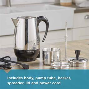 img 1 attached to Spectrum Brands Farberware 8-Cup Percolator FCP280: Efficient Stainless Steel Brewing with Sleek Black Design