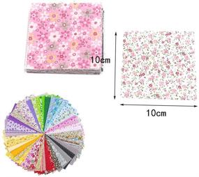 img 3 attached to 🧵 150 Pieces of 4x4 inch (10x10 cm) Pre-Cut Cotton Craft Fabric Bundle Squares for Patchwork, Quilting, and DIY Sewing