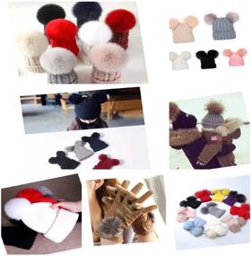 img 1 attached to 🐰 Llmumu 16 Piece 12cm Faux Fur Pompom Ball Fluffy DIY Removable Faux Fur Pompom for Shoes, Bags, Knitting, Hats, Scarves & Keychains