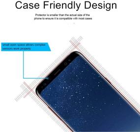 img 1 attached to 📱 FOVAL 3-х противоударные стекла защиты экрана для Samsung Galaxy S8 - 3D изогнутая точечная матрица с инструментом выравнивания и дизайном, дружественным для чехла