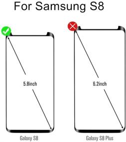 img 2 attached to 📱 FOVAL 3-х противоударные стекла защиты экрана для Samsung Galaxy S8 - 3D изогнутая точечная матрица с инструментом выравнивания и дизайном, дружественным для чехла