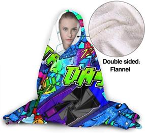 img 1 attached to Pulchrumcs Fleece Blanket Wearable Blankets Bedding for Blankets & Throws