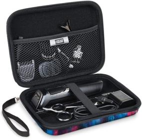 img 4 attached to 🔧 Hard Shell Hair Clipper Case - Compatible with Wahl, Surker, Andis, Oster, Philips, and More - Ideal for Hair Trimmers, Clippers, and Barbers (7.5-inch, Galaxy)