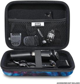 img 1 attached to 🔧 Hard Shell Hair Clipper Case - Compatible with Wahl, Surker, Andis, Oster, Philips, and More - Ideal for Hair Trimmers, Clippers, and Barbers (7.5-inch, Galaxy)