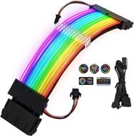 🌈 pccooler настраиваемый набор продления кабеля atx rgb на 24 контакта для улучшенного управления кабелями пк с совместимостью программного обеспечения с синхронизированным rgb логотип