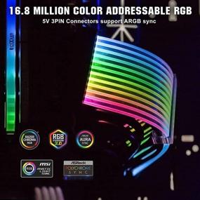 img 2 attached to 🌈 PCCOOLER Настраиваемый набор продления кабеля ATX RGB на 24 контакта для улучшенного управления кабелями ПК с совместимостью программного обеспечения с синхронизированным RGB