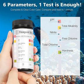 img 2 attached to 🐠 VavoPaw 6-in-1 Aquarium Water Test Strips - Fish Tank Test Kit for Freshwater, Saltwater, and Pond - Tests Nitrite, Chlorine, Carbonate Hardness (GH & KH), and pH