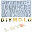 casting alphabet number jewelry silicone logo