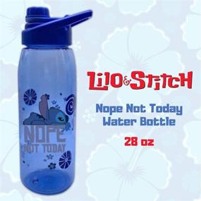 img 3 attached to 🥤 Disney's Lilo and Stitch Nope Not Today 28 Oz Tritan Water Bottle, Blue - Silver Buffalo, Screw Top Lid