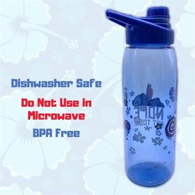 img 2 attached to 🥤 Disney's Lilo and Stitch Nope Not Today 28 Oz Tritan Water Bottle, Blue - Silver Buffalo, Screw Top Lid