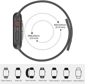 img 2 attached to 📱 Ремешок из нержавеющей стали EPULY для Apple Watch Series 7 SE 6 5 4 3 2 1 - 45/44/42 мм Черный