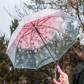 img 1 attached to 🌸 Blossom Romance Unleashed: Semi-automatic Bubble Umbrella