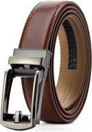 👔 chaoren leather ratchet belt: comfortable and adjustable men's accessories in belts logo