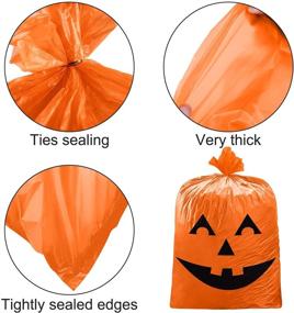 img 2 attached to 🎃 Giant Halloween Pumpkin Leaf Bags – 12 Pack of Outdoor Lawn Trash Bags for Spook-tacular Halloween Decorations