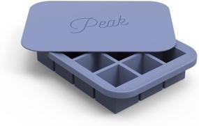 img 2 attached to 🧊 W&amp;P Peak Silicone Everyday Ice Tray with Protective Lid, Blue, Set of 2, Easy Release Ice Cubes, Food Grade Silicone, Dishwasher Safe, BPA Free