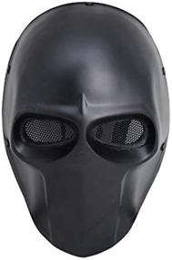 img 2 attached to Full Face Protection Paintball CS Airsoft Black Skull Mask Halloween PROP Cosplay L636 - COOL Wire Mesh Mask