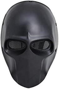 img 1 attached to Full Face Protection Paintball CS Airsoft Black Skull Mask Halloween PROP Cosplay L636 - COOL Wire Mesh Mask