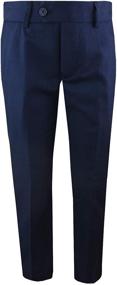 img 4 attached to Stylish Gently Tapered Black Bianco Trousers for Boys - A Perfect Blend of Comfort and Fashion in Pants
